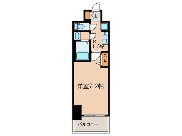 ｱﾄﾞﾊﾞﾝｽ名古屋ﾓｸｼｰ(809)の物件間取画像